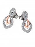 Серебряные серьги Hot Diamonds с бриллиантом и позолотой