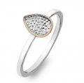 Серебряное кольцо  Hot Diamonds с бриллиантами и позолотой