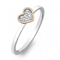 Серебряное кольцо  Hot Diamonds с бриллиантами и позолотой